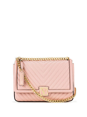 Victoria's Secret, Bags, Victorias Secret Womens Crossbody Bag Black Pink  Floral Gold Shoulder Bag