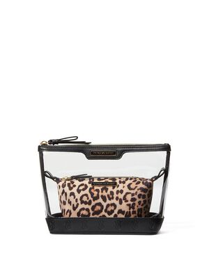 Victoria's Secret Leopard Logo Jetsetter Hanging Cosmetic Case