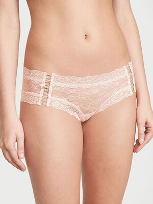 Victorias Secret The Lacie Thong Panties Size Large Floral White Sheer  Underwear