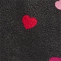 Satin Long PJ Set, Black Mini Hearts, swatch