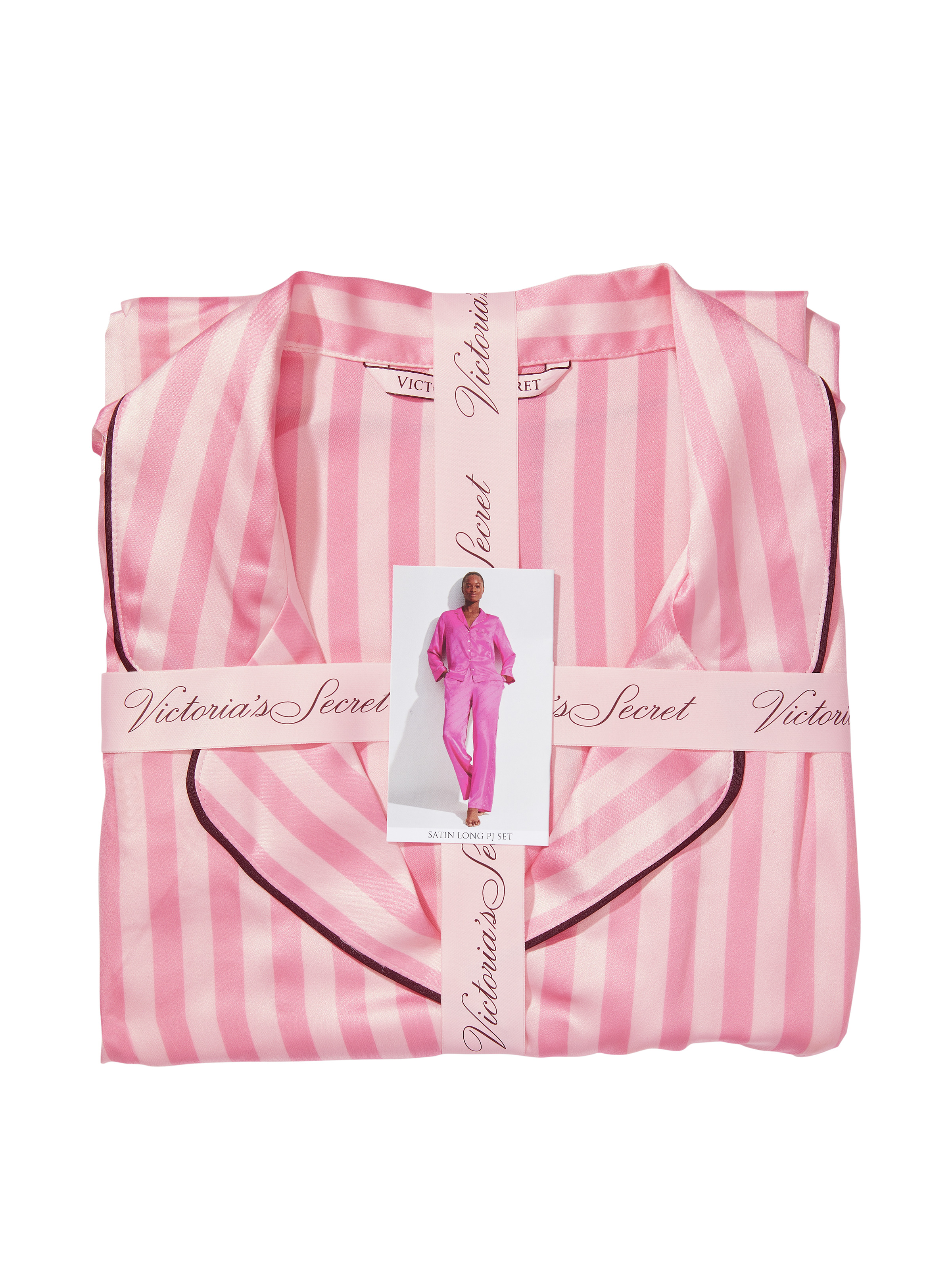 Satin Long PJ Set image number null