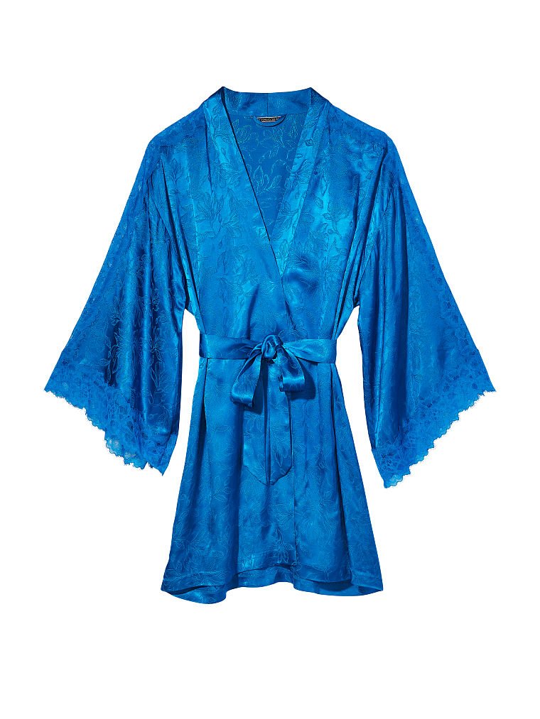 Jacquard Flounce Robe image number null