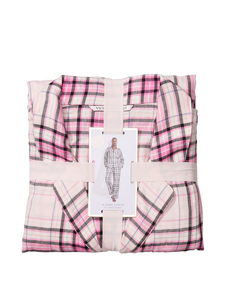 Flannel Long Pajama Set image number null
