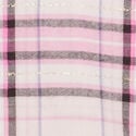 Flannel Long Pajama Set, Pink Plaid, swatch