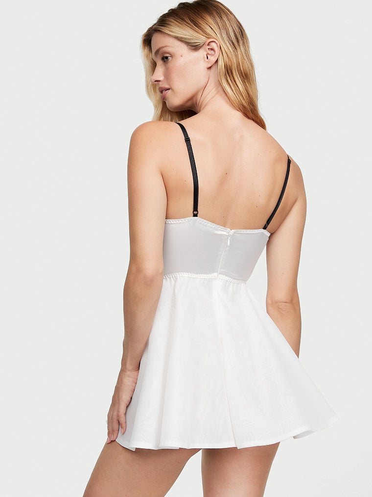 Bow-Topped Bustier Slip Dress image number null