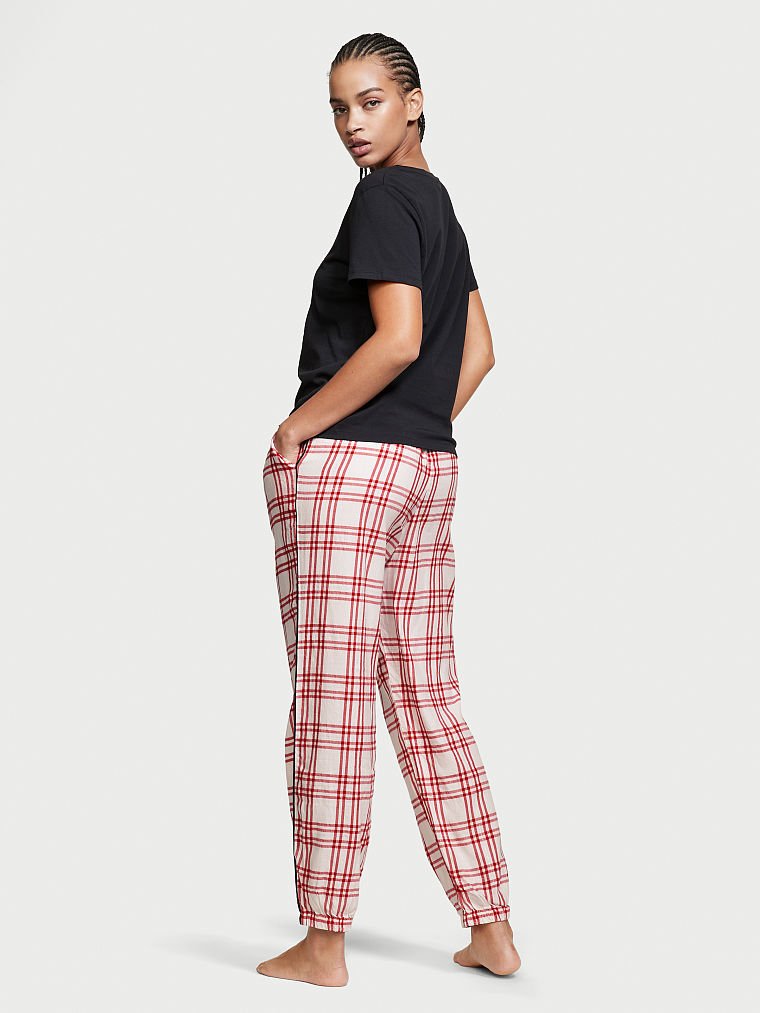 Flannel Jogger Tee-jama image number null